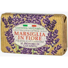 Натуральне марсельске мило Nesti Dante Lavanda Marsiglia in Fiore, Марсельська Лаванда, 125 г 